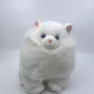 White Fluffy Blue Eyed Cat Stuffes Animal From Aurora World Inc.